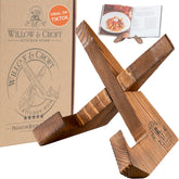 Willow & Croft soporte-recetas madera rústico para libros de cocina y decoración
