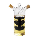 WINAKUI dispensador 2 en 1 con cristal transparente para ver el aceite y el vinagre