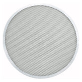 Winco pantalla para pizza de aluminio de 14 pulgadas con malla para horneado eficiente.