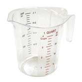 Winco taza medidora de policarbonato transparente con graduaciones claras para recetas precisas.