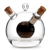 WINIAER dispensador 2 en 1, vista frontal, vertido preciso de aceites y vinagres.