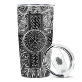 Winorax vaso térmico vikingo con diseño impreso, regalo vistoso para uso diario.