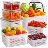 Winproper contenedores para fruta con coladores removibles para enjuague rápido
