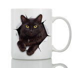 Taza Winston & Bear con gato divertido, ideal para empezar la mañana