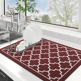 WiseLife: alfombrilla para secado de platos, absorbente y práctica para encimeras.