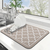 WISELIFE almoahadilla secado platos absorbente en encimera para secado rápido