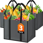 Bolsas Wiselife de 35L en gris para compras voluminosas y transporte cómodo
