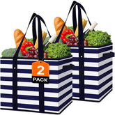 Bolsas WISELIFE para compras grandes, abiertas, con estructura estable.
