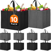 Bolsas wiselife reutilizables diez plegables para compras grandes.