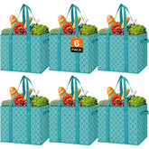 Bolsas reutilizables WISELIFE para supermercado, gran capacidad y ahorro de plástico.