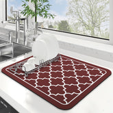 WISELIFE tapete secado platos, textura absorbente para secar rápidamente utensilios.