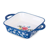 Wisenvoy bandeja cerámica 8x8 multiuso para hornear y servir.