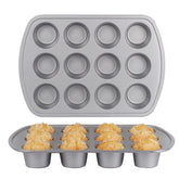 Muffins de wivplik con pozos profundos de 12 cupos para porciones generosas