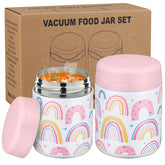 Jarro termo wiwens 12oz doble pack para almuerzos mantiene la comida caliente.