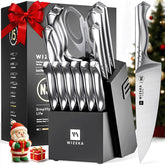 Cuchillo chef WIZEKA Jaguar Series de 8 pulgadas, corte preciso para preparaciones diarias.