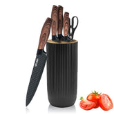 Cuchillos Wiztoynia negros de seis piezas para cortes precisos en la cocina