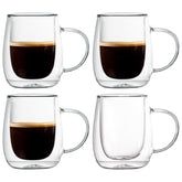 Copa expreso Wlasss con doble pared mantiene la bebida caliente sin quemar