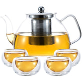Tetera Wlasss de 1200 ml, visible infusión y color para disfrutar
