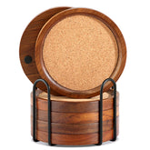 WLWNWFT posavasos de corteza grande protegen la mesa de manchas y derrames.