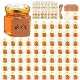 Woaiwo-q tarro hexagonal con tapa dorada para miel y presentaciones elegantes.