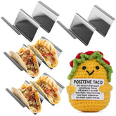 Porta-tacos Woltic W en acero 304, ideal para mantener tacos rectos y ordenados