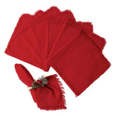 Servilletas Wonlex de tela con franja roja para una mesa elegante