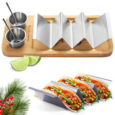 woobud soporte-tacos tres-en-1 mantiene tacos erguidos para una presentación ordenada.