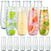 Copas de champagne sin tallo de wookgreat para brindis en 10 onzas.