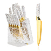 WopZra conjunto de cuchillos de cocina 14 piezas, afilado profesional para cualquier plato.
