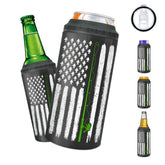 wowcugi porta-latas 12oz con bandera americana, perfecto para pesca y vida al aire libre.