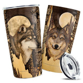 wowcugi Wolf Tumbler con diseño lobo y uso diario