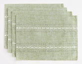 Wracra mantel algodón-lino 12x18 verde salvia, protección suave para la mesa diaria.