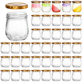 WRINGKIT frascos de vidrio 6oz con tapas herméticas, ideales para mermeladas y salsas