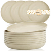 Plato Wrova 8" de trigo, duradero para uso diario.