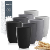 Taza Wrova de trigo 12 oz, vista frontal, durable y libre de BPA