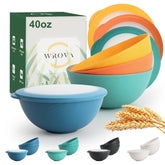 Wrova 40oz tazones con tapas para almacenamiento seguro de comidas