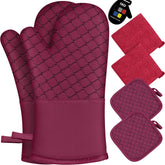 Guantes de horno Wsedor 13 pulgadas con forro de algodón suave para comodidad.