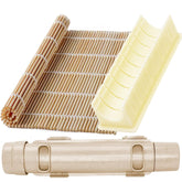 Kit Wtpncil con estera de bambú para enrollar sushi y uso seguro.