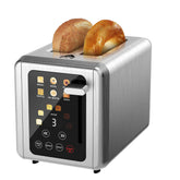 WUNLY Tostadora 2 rebanadas vista frontal, diseño compacto para desayunos rápidos