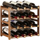 WUTALOTAT estante-vino bambú 4 niveles, ideal para encimera.