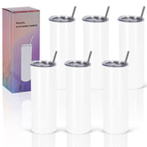 Wzaytia conjunto de 6 vasos 20 oz rectos para personalización casera
