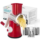 X Home Rallador giratorio con cuchillas intercambiables para rallar queso fácilmente.