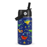 XccMe botella infantil dinosaurio con pajita, ideal para mantener hidratación en clase