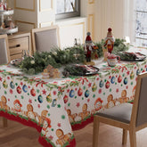 Mantel XCHI con figura de hombre jengibre para fiestas navideñas y comedor