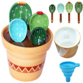 Conjunto XDONEF Cactus en maceta: medición precisa y decoración de encimera.