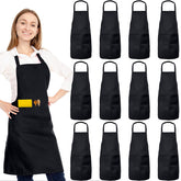 Delantal XEMGUE para cocina con dos bolsillos, útil para utensilios y notas en el trabajo.