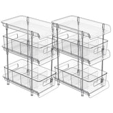 Organizador XIANKE para baño con 3 estantes transparentes para ordenar fácilmente