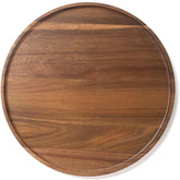 XIMISISE bandeja redonda de acacia, ideal para servir aperitivos y velas decorativas.