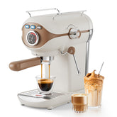 XIXUBX máquina de espresso 20 bares, vista frontal para uso doméstico.