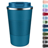 XKELFX taza térmica 12 oz con tapa anti fugas para café caliente.